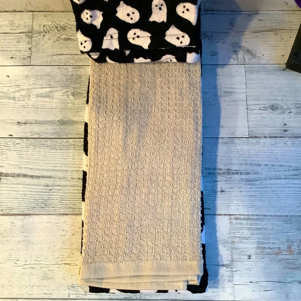 Cynthia Rowley 3Pack Allover Ghost Halloween Kitchen Towels